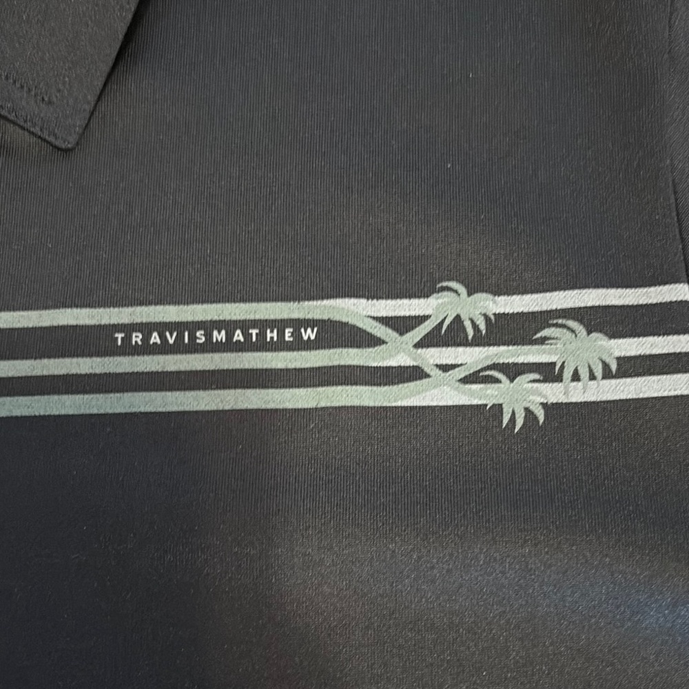 Travis Mathew Black Polo Shirt Casual Wear - Picture 3 of 9
